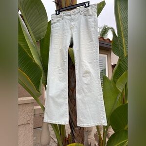 Hudson Natalie Soft Seafoam Green Comfy Cropped Flared Jeans Cute Laidback